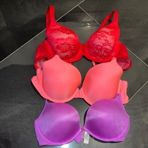 3 Victoria Secret Bras 34 D